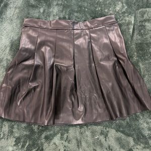 Black pleather skirt